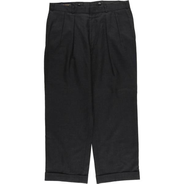 古着 80年代 ブルックスブラザーズ Est.1818 ウールパンツ ツータック スラックス USA...