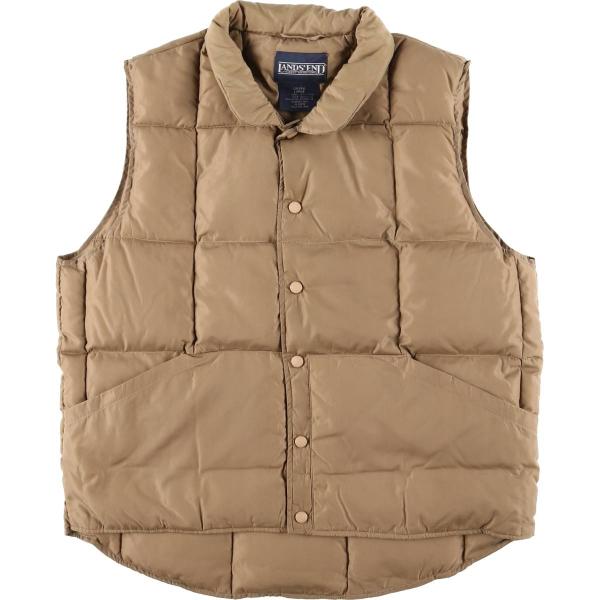 古着 80~90年代 ランズエンド LANDS' END グースダウンベスト メンズL相当 ヴィンテ...