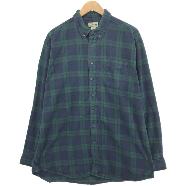古着 00年代 エルエルビーン L.L.Bean 長袖 ボタンダウン フランネルチェックシャツ メン...