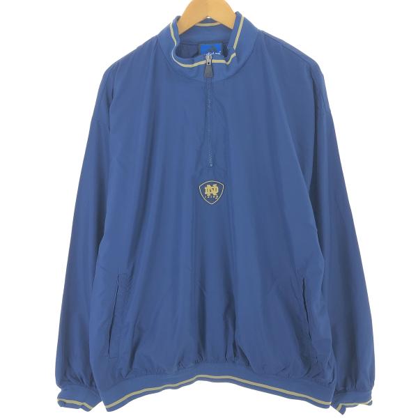古着 90年代 アディダス adidas TEAM ノートルダム大学 カレッジ ハーフジップ ウォー...