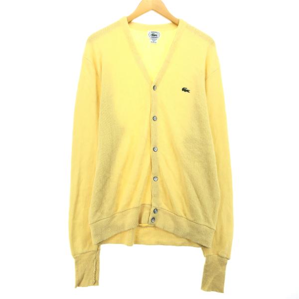 古着 80~90年代 ラコステ LACOSTE IZOD アクリルニットカーディガン USA製 メン...