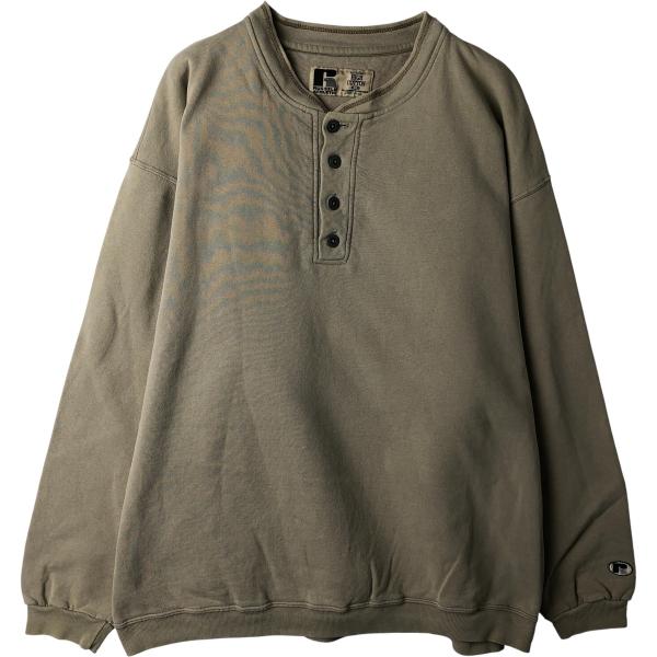 古着 90年代 ラッセル Russell HIGH COTTON ヘンリーネック スウェットシャツ ...