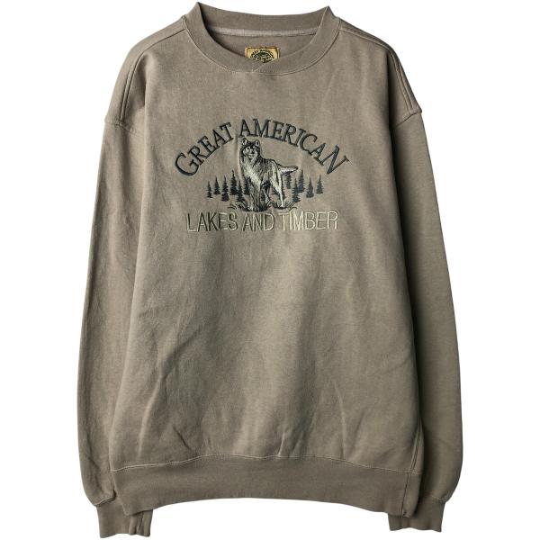 古着 90年代 GREAT AMERICAN LAKES AND TIMBERS オオカミ柄 アニマ...