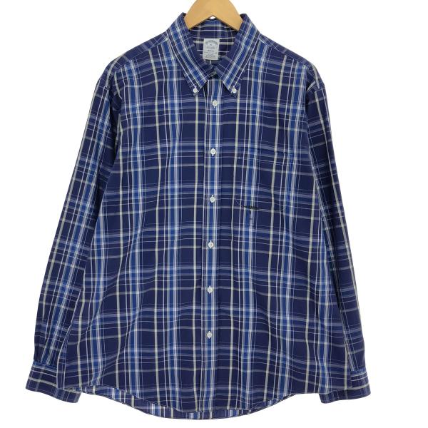 古着 ブルックスブラザーズ Brooks Brothers Est.1818 長袖 ボタンダウンチェ...