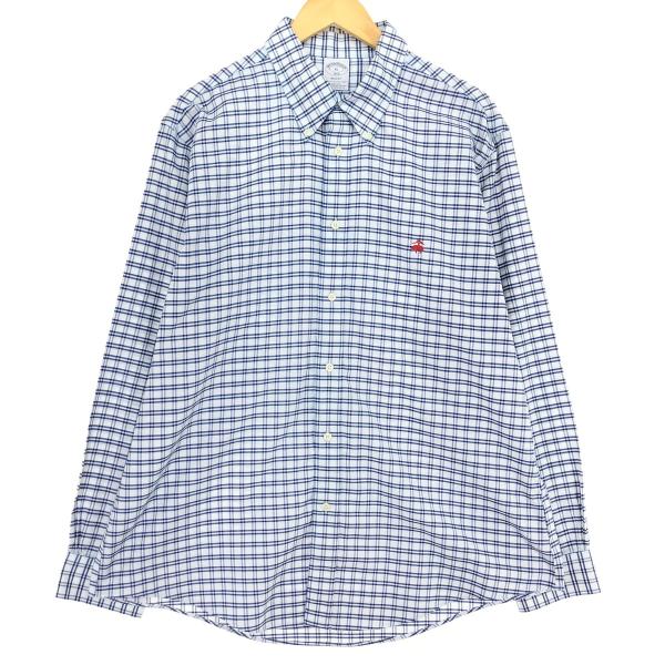 古着 ブルックスブラザーズ Brooks Brothers 1818 長袖 ボタンダウンチェックシャ...