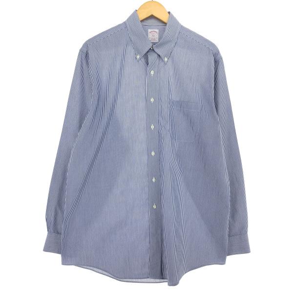 古着 ブルックスブラザーズ Brooks Brothers 346 長袖 ボタンダウンストライプシャ...