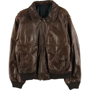 古着 MCNEAL レザーフライトジャケット メンズXL相当 /eaa493206  