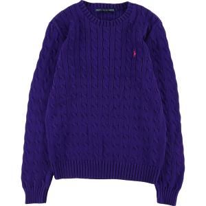 Ralph Lauren - 古着 ラルフローレン Ralph Lauren RALPH LAUREN SPORT ケーブル編み コットンニットセーター レディースL /eaa304155 古着 ラルフローレン Ralph Lauren POLO RALPH LAUREN ケーブル