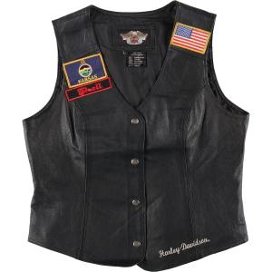 【Eddie Bauer】レザーベスト / 中綿入り Eddie Bauer 古着 エディーバウアー 中綿入り レザーベスト