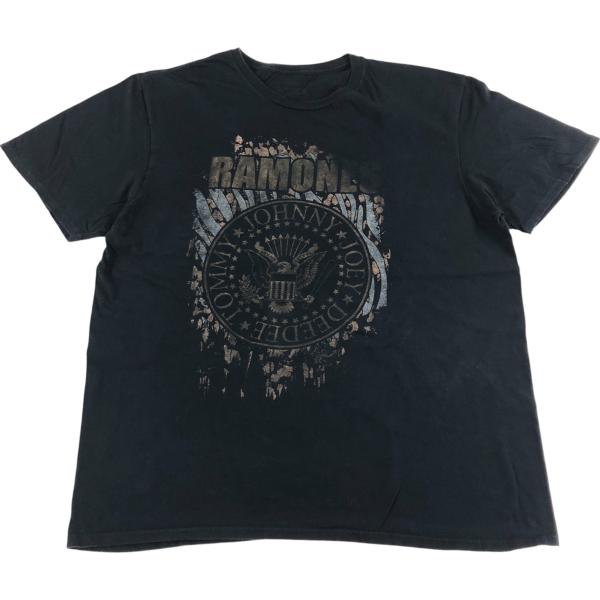 古着 RAMONES ラモーンズ 大判プリント バンドTシャツ バンT メンズXXL相当 /eaa5...