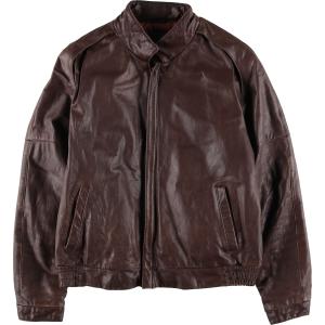 古着 MARKS and SPENCER レザーブルゾンタイプ メンズXL相当  