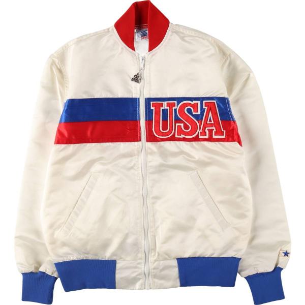 古着 80年代 スターター オリンピック USAチーム ナイロンスタジャン アワードジャケット バー...