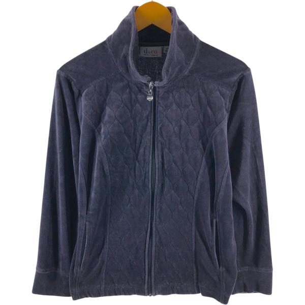 古着 d and co. ジャージ トラックジャケット レディースL相当 ベロア /eaa52173...