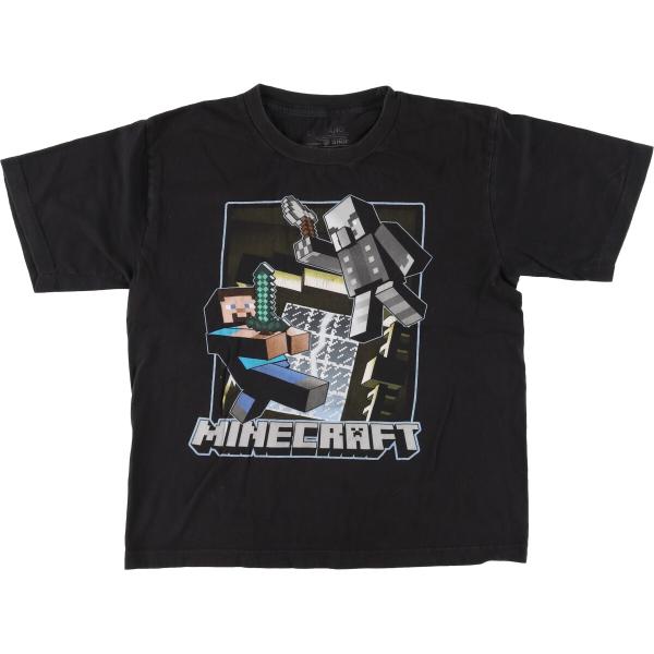 古着 MINECRAFT マインクラフト ビデオゲーム キャラクタープリントTシャツ メンズL相当 ...