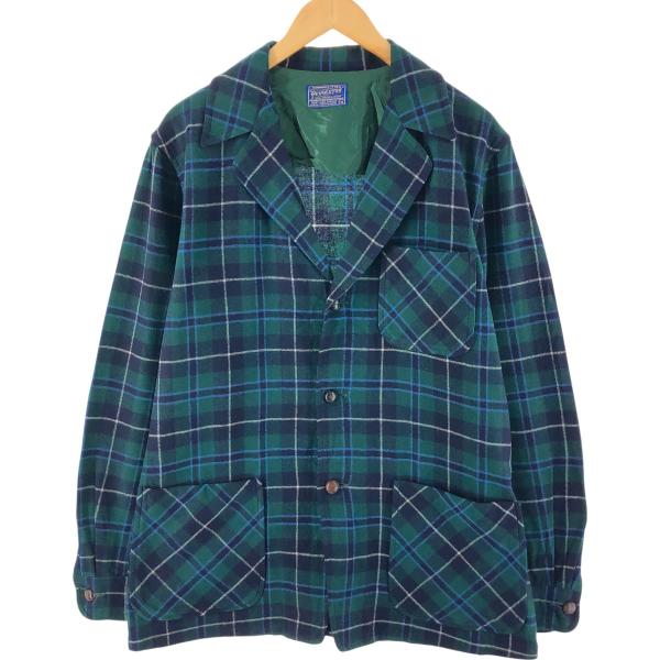 古着 50年代 ペンドルトン PENDLETON チェック柄 ウール イージージャケット テーラード...