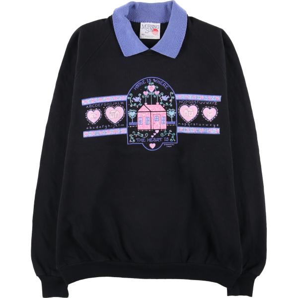 古着 80~90年代 MORNING SUN JERZEES ジャージーズ 襟付き スウェットシャツ...