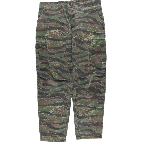 古着 民間品 70~80年代 カベラス タイガーストライプカモ ダブルニー ミリタリー カーゴパンツ...