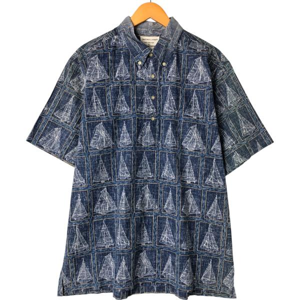 古着 レインスプーナー DIETRICH VAREZ COLLECTION 総柄 ボタンダウン  ボ...