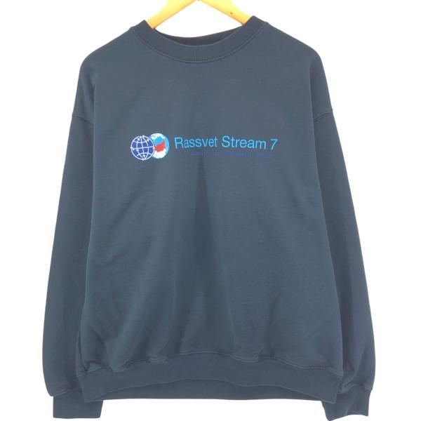 古着 ラスベート RASSVET プリントスウェットシャツ トレーナー メンズXL相当 /eaa55...