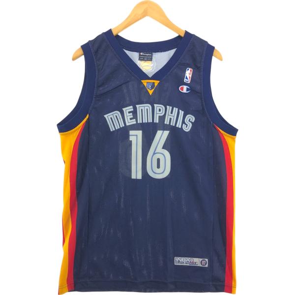 古着 チャンピオン NBA メンフィス グリズリーズ メッシュ Vネック ゲームシャツ レプリカユニ...