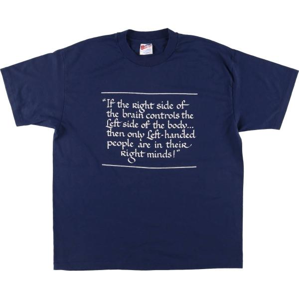 古着 90年代 ヘインズ Hanes HEAVYWEIGHT 50/50 メッセージプリントTシャツ...