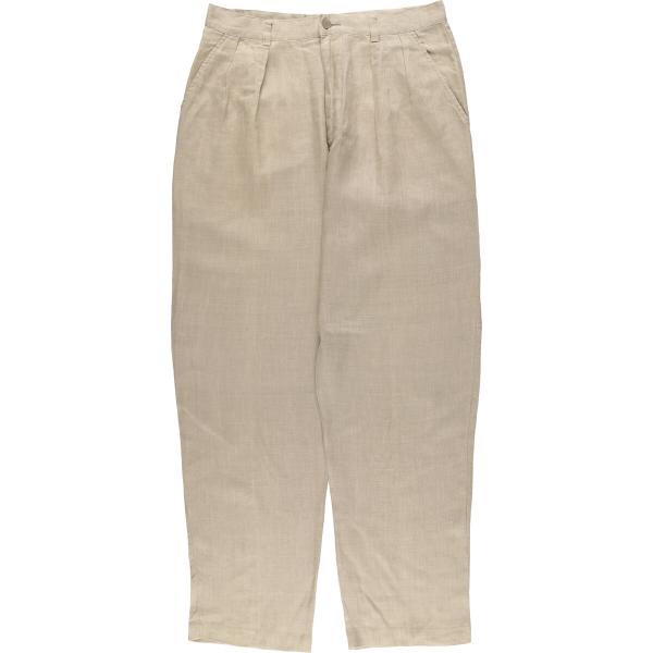 古着 90年代 ジェイクルー J.Crew ツータック リネンパンツ スラックス メンズw33相当 ...