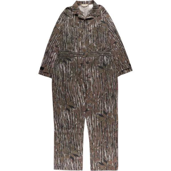 古着 70~80年代 カベラス ライフル 迷彩柄 リアルツリーカモ 長袖 オールインワン つなぎ U...