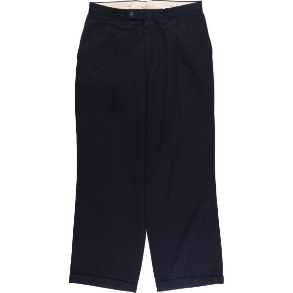 古着 ストライプ柄 ツータック スラックスパンツ メンズw32相当 /eaa569132