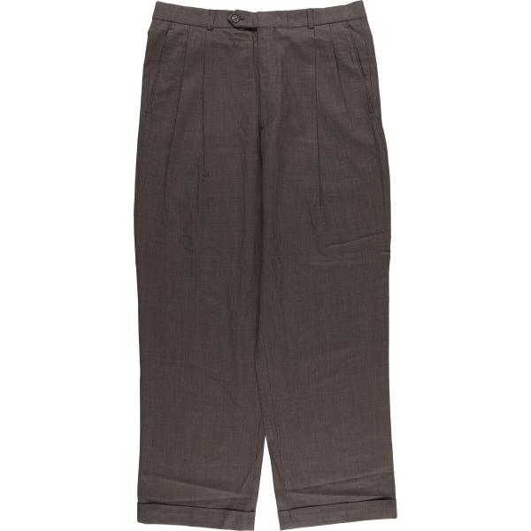 古着 ブルックスブラザーズ Brooks Brothers 346 千鳥格子柄 ツータック ウールパ...