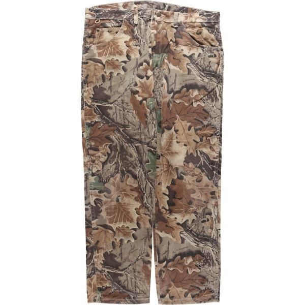 古着 80~90年代 ラングラー Wrangler リアルツリーカモ テーパードデニムパンツ USA...