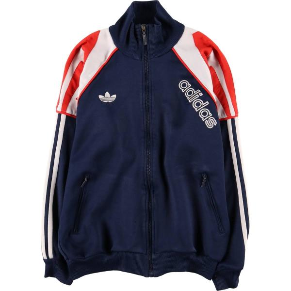 古着 80年代 アディダス adidas ジャージパーカー トラックジャケット レディースL相当 /...