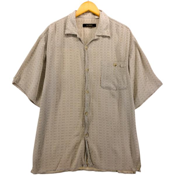古着 90年代 BACHRACH 総柄 半袖 オープンカラー アセテート×レーヨンシャツ USA製 ...