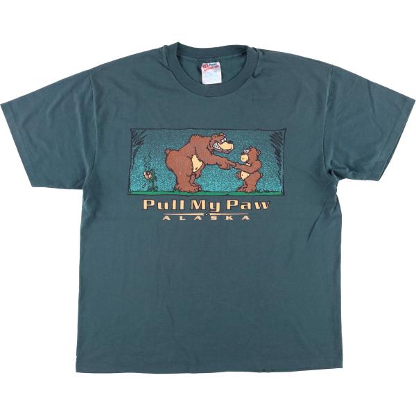 古着 90年代 ヘインズ Hanes HEAVYWEIGHT 50/50 プリントTシャツ メンズL...