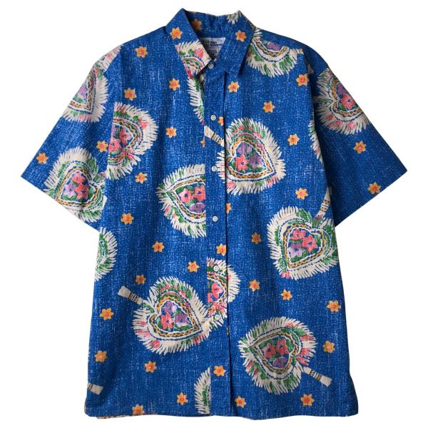 古着 90年代 レインスプーナー 水着 ビキニタグ 総柄 ハワイアンアロハシャツ ボックスシャツ ハ...