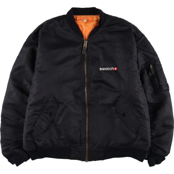 古着 民間品 MA-1タイプ 中綿入り ミリタリー フライトジャケット EEE.LARGE メンズL...