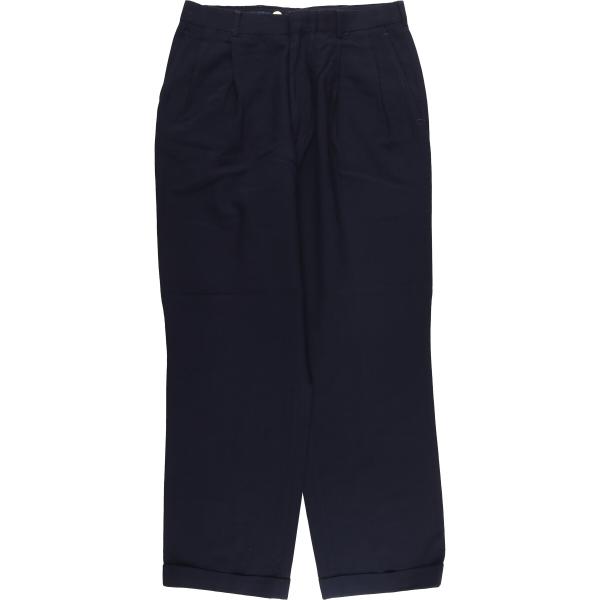 古着 80~90年代 ランズエンド LANDS' END ツータック ウールパンツ スラックス US...