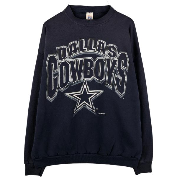 古着 90年代 LOGO7 NFL ダラスカウボーイズ プリントスウェットシャツ トレーナー USA...