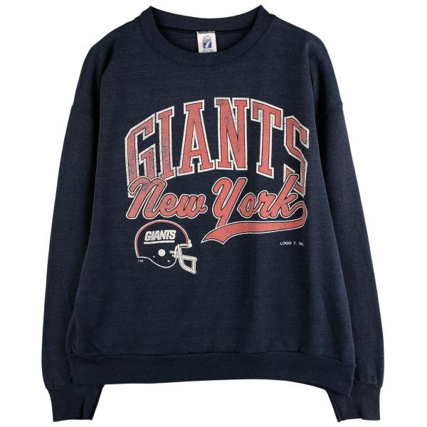 古着 80年代 ロゴセブン LOGO7 NFL ニューヨークジャイアンツ プリントスウェットシャツ ...