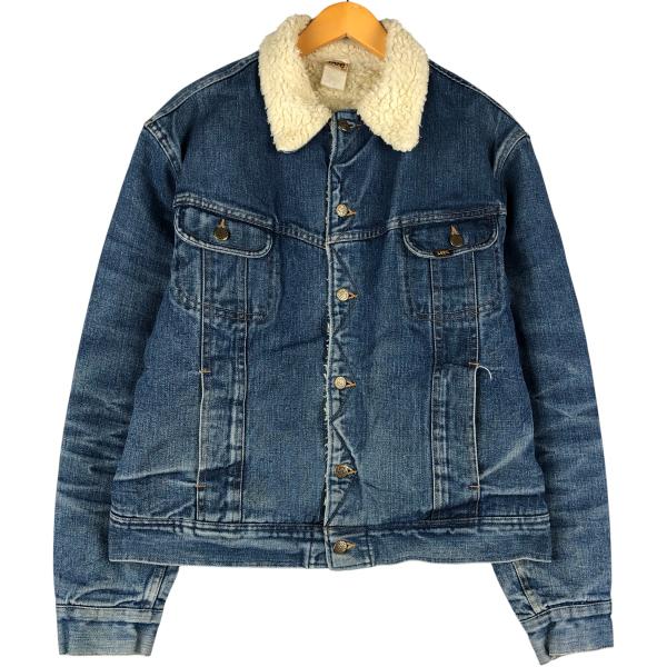 古着 80年代 リー Lee RIDERS ライダース デニムボアジャケット イタリア製 メンズL相...