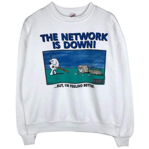 古着 80~90年代 ジャージーズ DILBERT ディルバート プリントスウェットシャツ トレーナ...