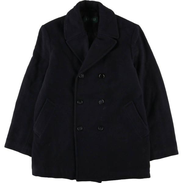 古着 ラルフローレン Ralph Lauren LAUREN ローレン 中綿入り ウールハーフコート...