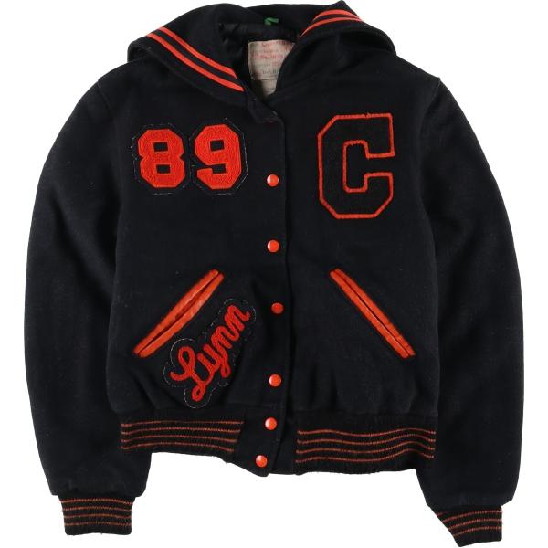 古着 70~80年代 デロング セーラーカラー ウールスタジャン アワードジャケット レディースM相...