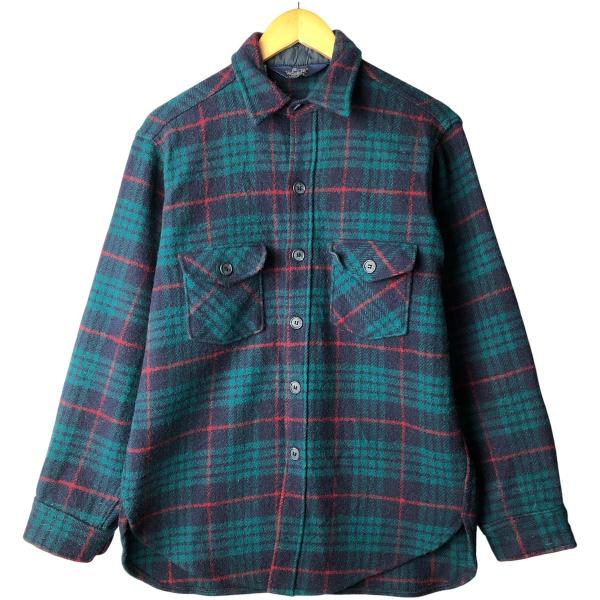 古着 80年代 ウールリッチ WOOLRICH チェック柄 ウールシャツ USA製 メンズM相当 ヴ...