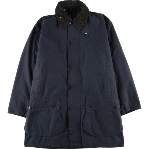 古着 90年代 バブアー Barbour BORDER ボーダー 旧3ワラント ワックスコットン オ...