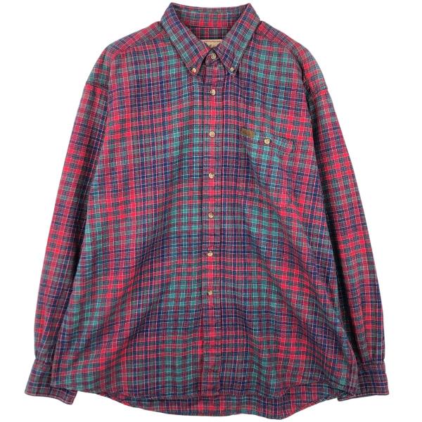 古着 90~00年代 ウールリッチ WOOLRICH 長袖 ボタンダウン フランネルチェックシャツ ...