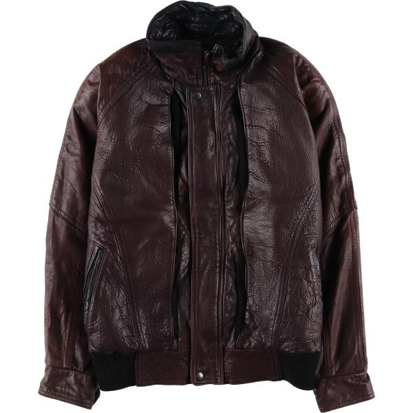 古着 90年代 Sharp Fashions レザーブルゾンタイプ カナダ製 メンズM相当 ヴィンテ...