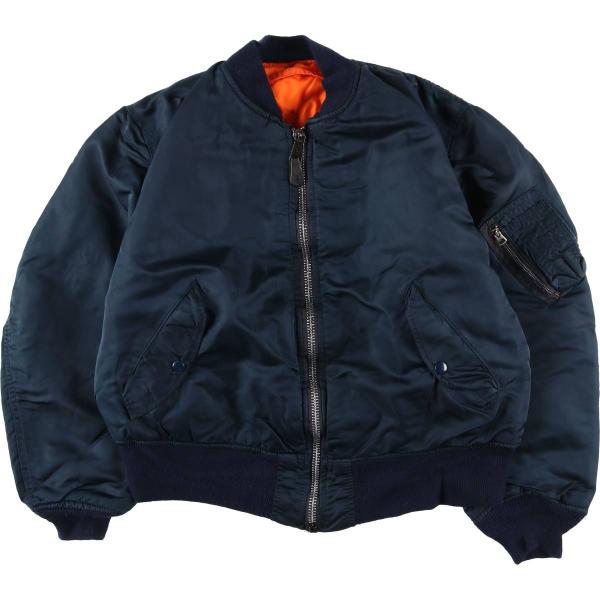 古着 80~90年代 民間品 アルファ ALPHA MA-1タイプ 中綿入り ミリタリー フライトジ...