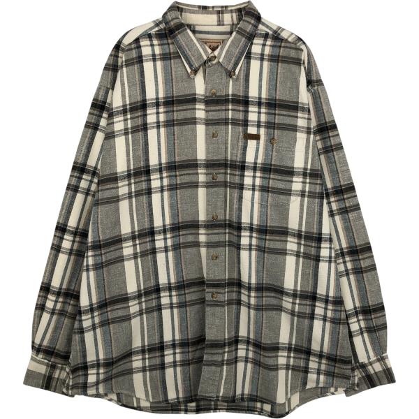 古着 ウールリッチ WOOLRICH 長袖 ボタンダウン ライトネルチェックシャツ メンズXL相当 ...