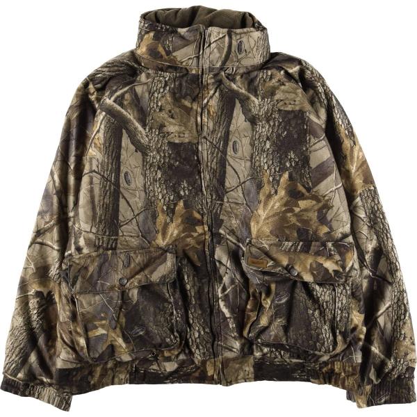 古着 90~00年代 ウールリッチ 迷彩柄 リアルツリーカモ リバーシブル 中綿ジャケット パファー...