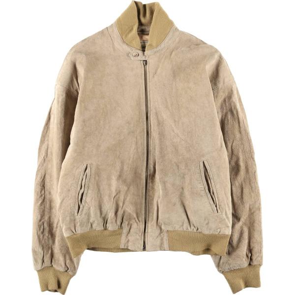 古着 80~90年代 エルエルビーン L.L.Bean 中綿入り スエードレザーブルゾン メンズXL...